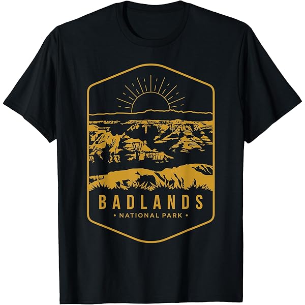 Amazon.com: Badlands Vintage Retro Coordinates SD National Park T